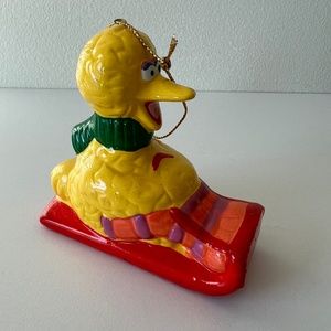 Vintage Sesame Street Christmas Ornament Big Bird Muppets Ceramic